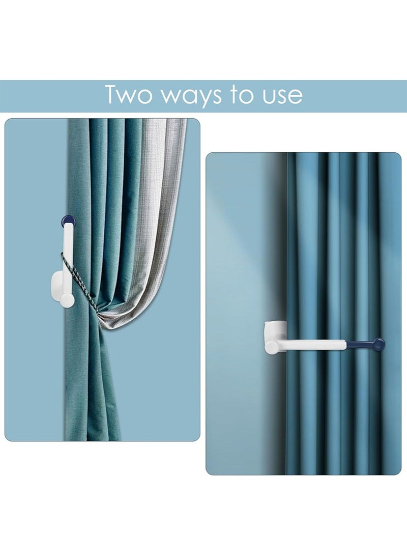 2 Pack Hooks, L Shape Retractable Organizer, Adjustable Length Adhesive Hair Hairband Tie Holder, Self-Adhesive Curtain Hooks Organize and Decorate,Wall Hooks Stand Organizer Storage Holder - Image 4
