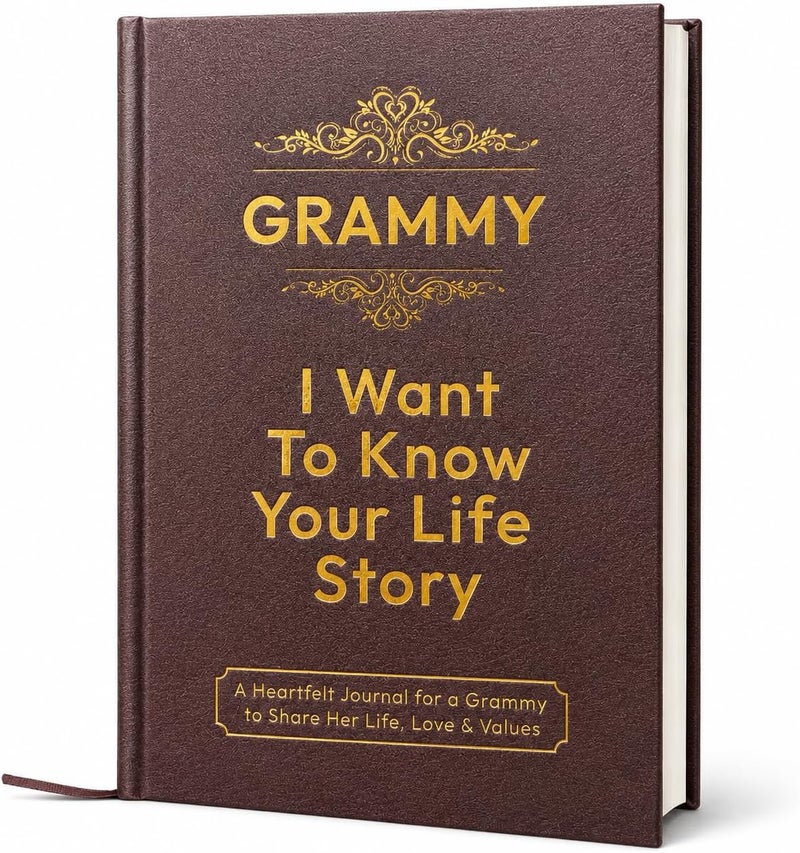 XKFCFC Grammy I Want to Know Your Life Story Leather Journal (Hardcover) - Grammy Gifts for Christmas or Birthday - Share Her Life Story - Ideal Gifts for Mothers Day from Grandkids - Image 1