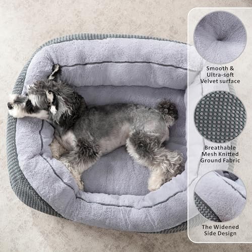 INVENHO Large Dog Beds for Large Dogs Washable Rectangle Dog Beds Large Sized Dog Orthopedic Dog Bed Warming Soft Sleeping Puppy Bed Durable Pet Bed with AntiSlip Bottom L35x25x10 - Image 3