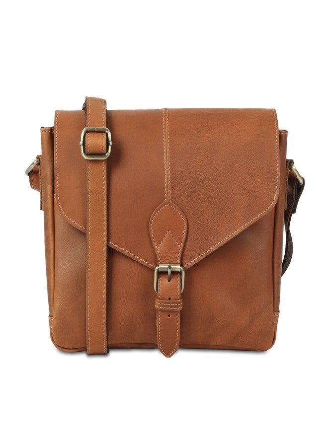 KomalC Leather Crossbody Bag for women 10 inch purse tote ladies bags satchel travel tote shoulder bag - Image 1
