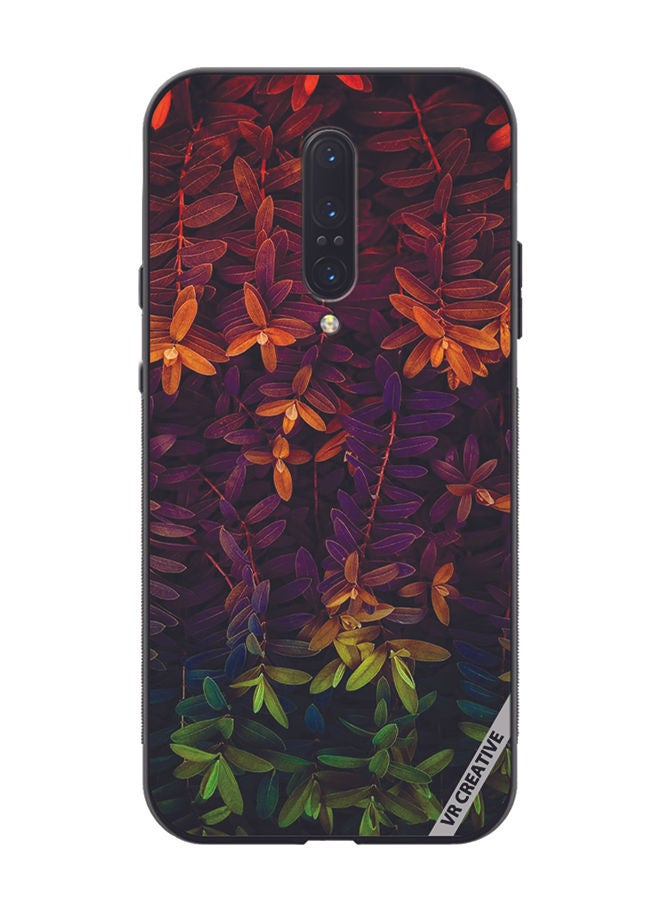 VR CREATIVE غطاء حماية لهاتف OnePlus 7 Pro بتصميم أوراق متعدد الألوان - Image 1