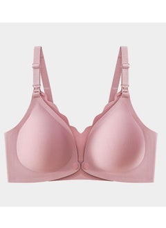 Comfy Solid Color Thin Cup Front Button Nursing Bra Pink