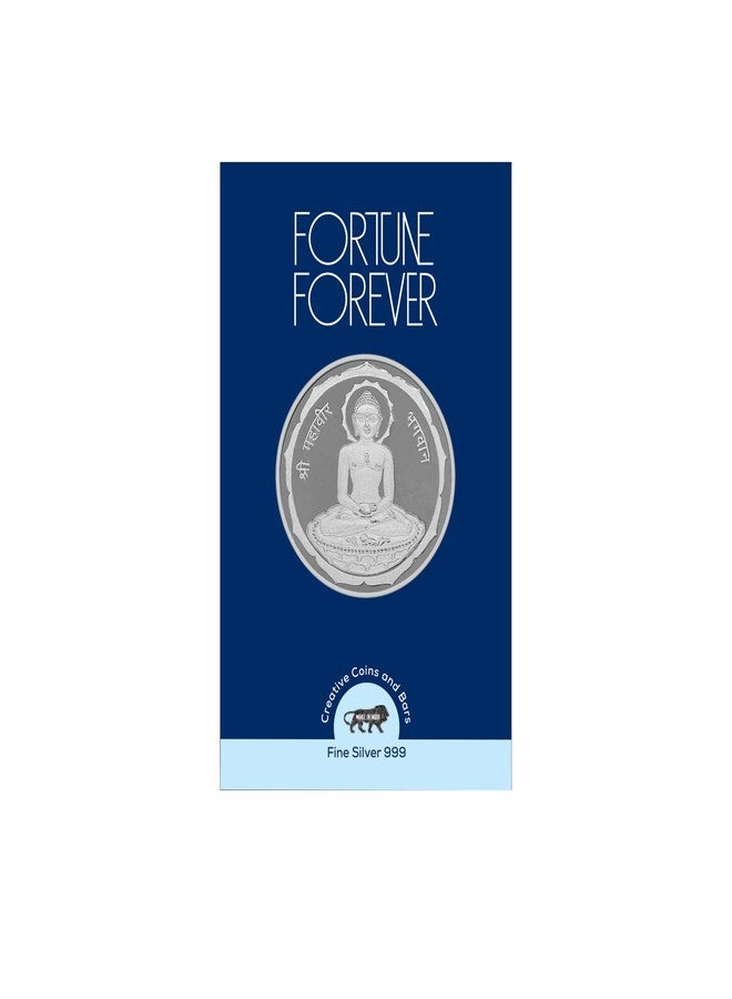 FORTUNE FOREVER عملة فضية نقية من فورتشن فور إيفر، وزنها 10 غرامات، تحمل علامة ماهافير جي BIS، دائرية الشكل، من نوع تشاندي سيكا، مع بطاقة تغليف، مثالية للإهداء والاستثمار والاستخدام الديني (نقاء 999) (10 غرامات من الفضة). - Image 1
