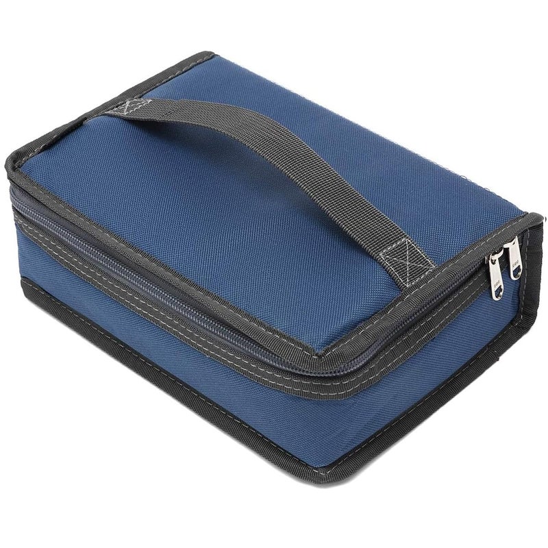 FlowFly Small Insulated Lunch box Portable Soft Bag Mini Cooler Thermal Meal Tote Kit with Handle for Work School Cyan