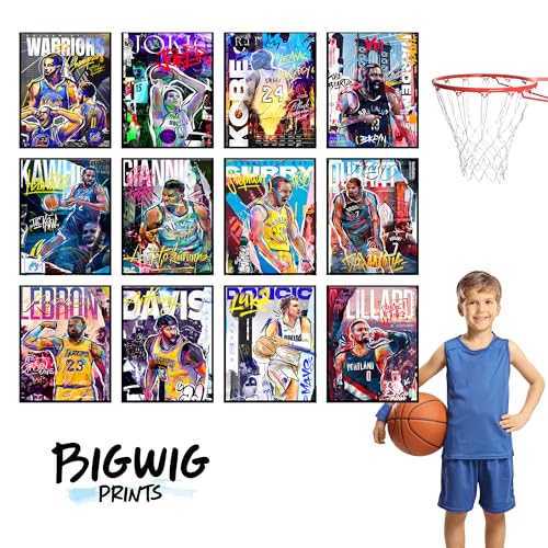 BigWig Prints Basketball Posters - Nba Posters, Basketball Room Decor, Nba Room Decor, Steph Curry, Kobe Bryant Wall Art, Kevin Durant, Lebron Wall Art, Warriors, Lakers - Unframed Set of 12 (8x10) - Image 5