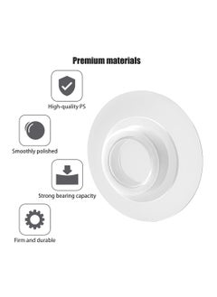 KASTWAVE 8pcs Self-Adhesive Shower Curtain Rod Holder, No-Drill Telescopic Pole Support, Multipurpose Wall Mount Tension Retainer, Strong Bearing Capacity  - Image 2