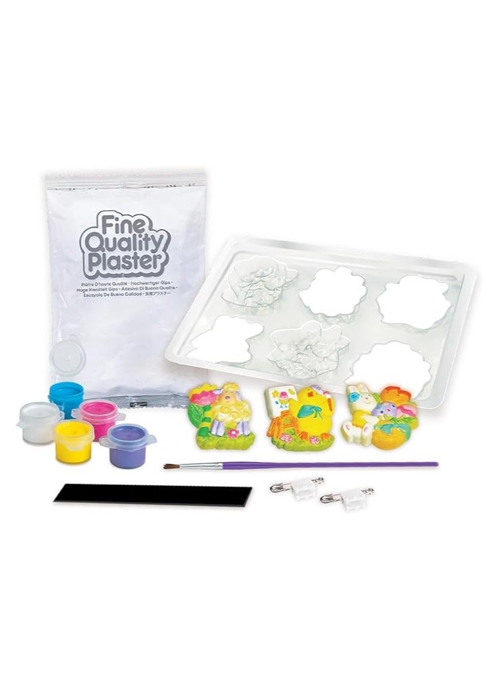4M Mould & Paint Happy Easter Kit – Cast & Paint 6 Festive Plaster Magnets & Badges | Eggs, Bunnies & Chicks | DIY Easter Craft Kit for Kids Ages 5+ | Educational STEAM Project | 00-04812 - Image 2