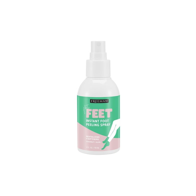 Freeman Flirty Feet Instant Foot Peeling Spray, Exfoliating Foot Mask For Summer, Moisturizing & Smooth Dry, Cracked Heels, Remove Dead Skin Quickly, Cruelty-Free & Vegan, 4 fl.oz./ 118 ml Bottle - Image 1