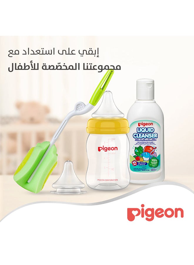 pigeon - 2 Pieces Soft Touch Peristaltic Plus Silicone Nipple (M) Card Wide Neck Nipple - Image 1