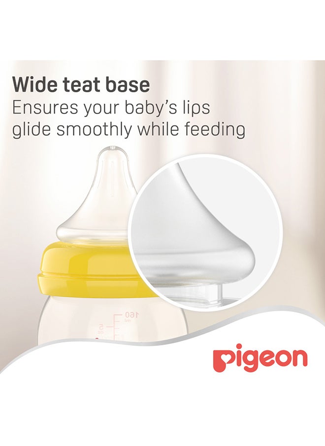 pigeon - 2 Pieces Soft Touch Peristaltic Plus Silicone Nipple (M) Card Wide Neck Nipple - Image 1