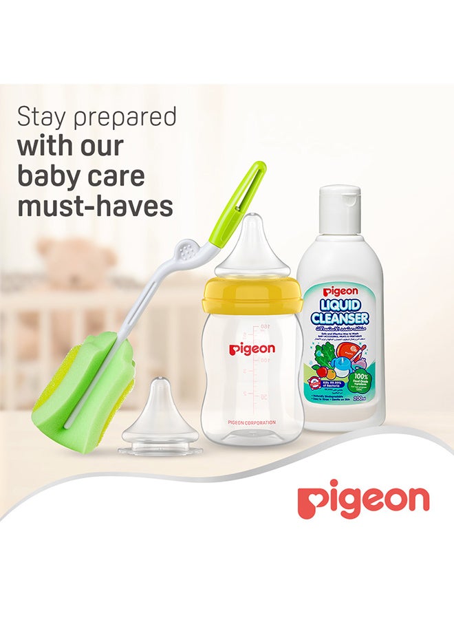 pigeon - 2 Pieces Soft Touch Peristaltic Plus Silicone Nipple (M) Card Wide Neck Nipple - Image 1