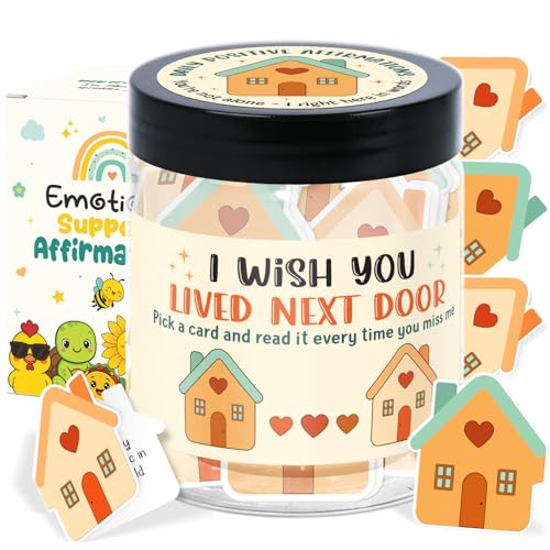 LumenJar I Wish You Lived Next Door Gifts - Friendship Gift For Women Friends - Bestie, Best Friends Gift - Valentine, Galentines, Birthday Gifts for Teens - Image 1
