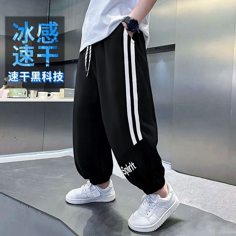 Children''s Quick-Dry Pants Summer Thin Cargo Pants Sports Elastic Casual Pants Breathable Mosquito-Proof Pants In-Stock Long Pants for Boys - Image 1