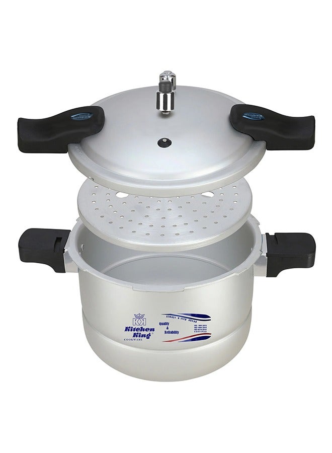 Kitchen King Kitchen King Blaze 9L Pressure Cooker & Steamer – Heavy Duty Aluminium, GRS Safety Valve, Ergonomic Heat-Resistant Handles, Gas & Electric Stove Compatible  - Image 2