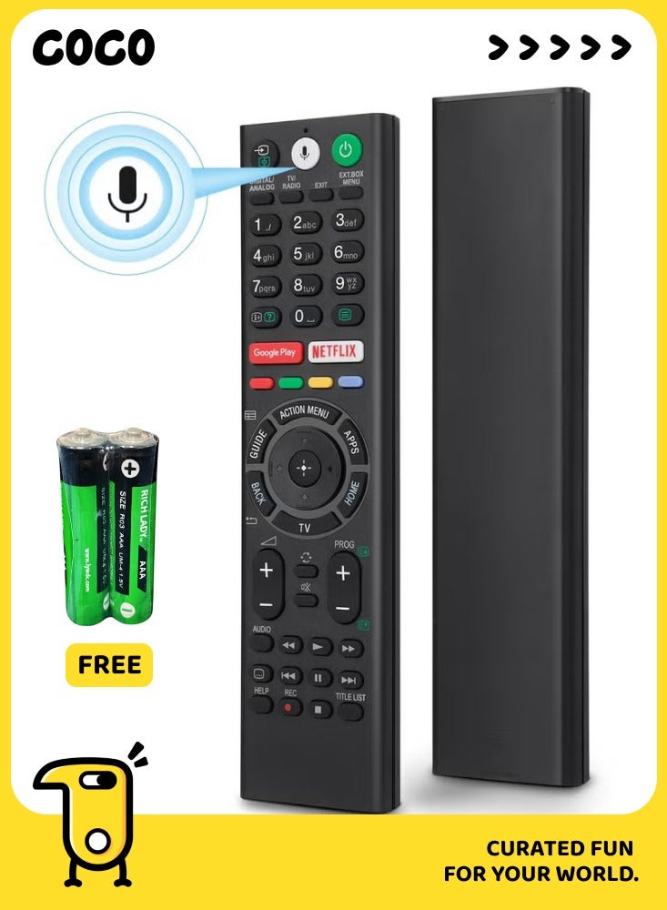 Anmi （With AAA batteries）Voice Replacement Remote for Sony-TVs and Bravia-TVs，for All Sony 4K UHD LED LCD HD Smart TVs - Image 1