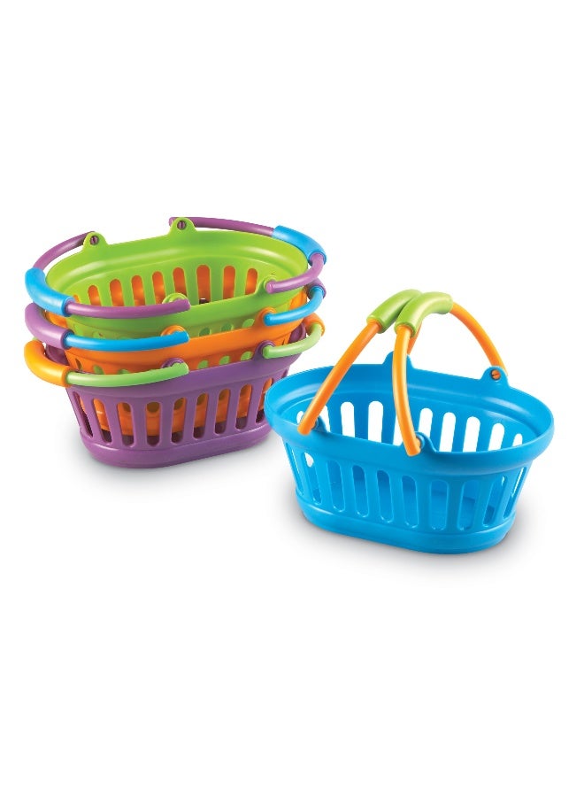 Learning Resources New Sprouts Stack Of Baskets, Set Of 4 Colourful Baskets With Chunky Handles, Ideal For Pretend Play And Communication Skills, Ages 2+ - Image 1