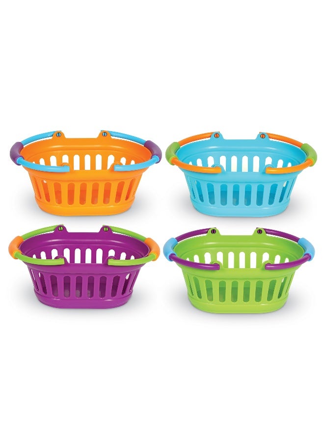 Learning Resources New Sprouts Stack Of Baskets, Set Of 4 Colourful Baskets With Chunky Handles, Ideal For Pretend Play And Communication Skills, Ages 2+ - Image 4