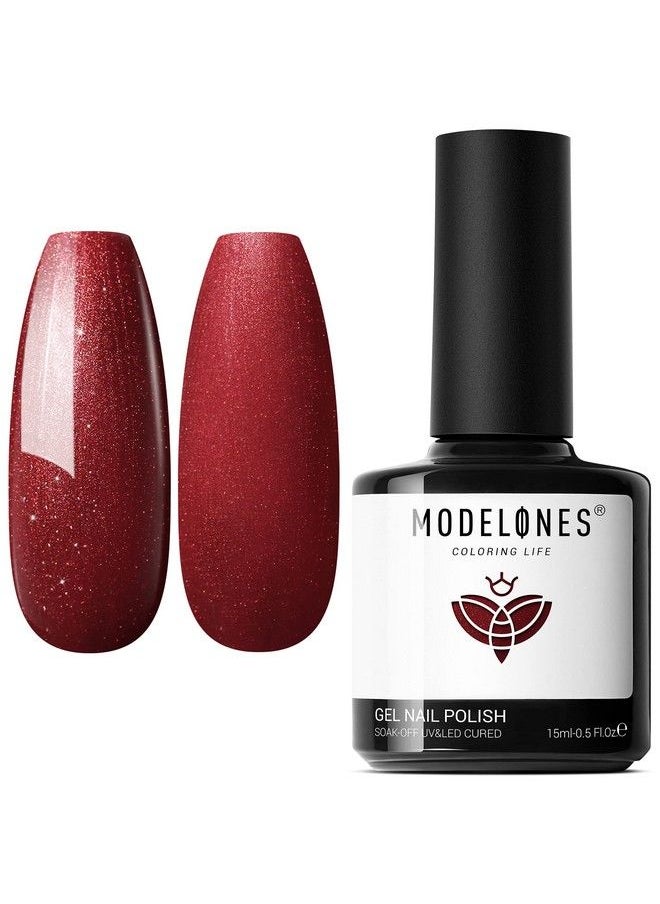 modelones - Gel Nail Polish 15Ml Fall Burgundy Dard Red Gel Polish Soak Off Led Color Nail Polish 05 Fl Ounce - Image 1