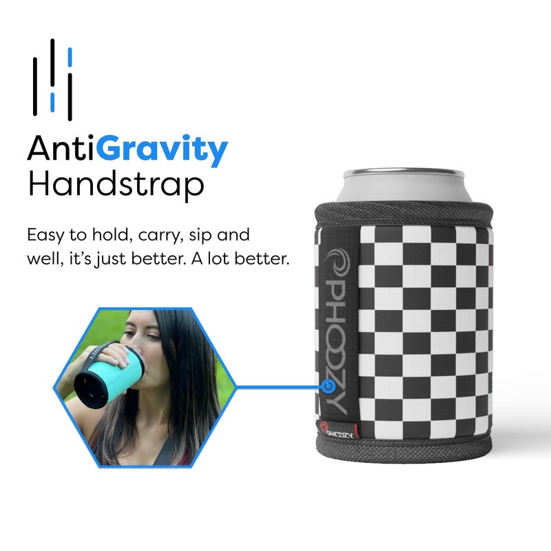 PHOOZY Insulated Can Cooler for 12oz Standard Cans - Patented Spacesuit Insulation Keeps Drinks Colder  Longer (Weighs Less Than 2 Ounces) - Checkered - Image 4