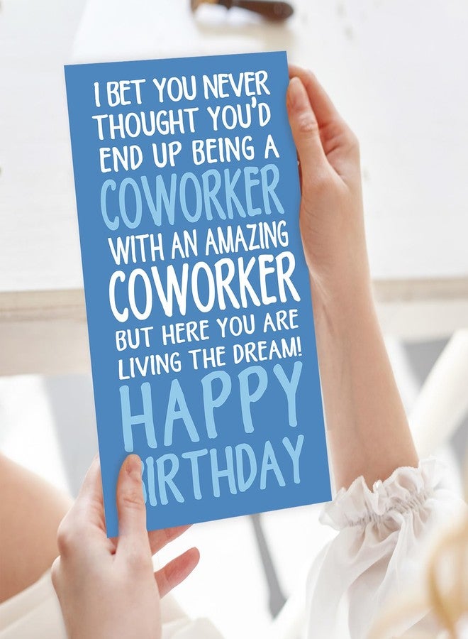 ICOOLYI Funny Coworker Birthday Card Gift from Amazing Coworker – Humorous and Sarcastic Greeting for Work Bestie Living the Dream – Happy Birthday Gifts for Men or Women, Office Gift Ideas - Image 4