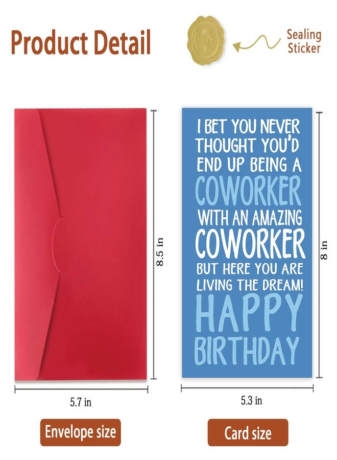 ICOOLYI Funny Coworker Birthday Card Gift from Amazing Coworker – Humorous and Sarcastic Greeting for Work Bestie Living the Dream – Happy Birthday Gifts for Men or Women, Office Gift Ideas - Image 3