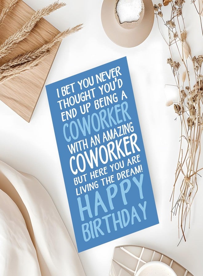 ICOOLYI Funny Coworker Birthday Card Gift from Amazing Coworker – Humorous and Sarcastic Greeting for Work Bestie Living the Dream – Happy Birthday Gifts for Men or Women, Office Gift Ideas - Image 5