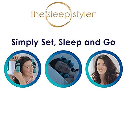 Flipco Sleep Styler The Heatfree Nighttime Hair Curlers for Thick Long Hair 8 Count Blue 6 Inch Large - Image 4