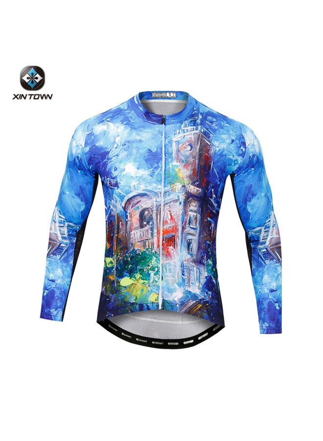 Xingheng Autumn Cycling Clothing Men's New Moisture-wicking Cycling Clothing And Pants Printed Cycling Clothing Long Tops