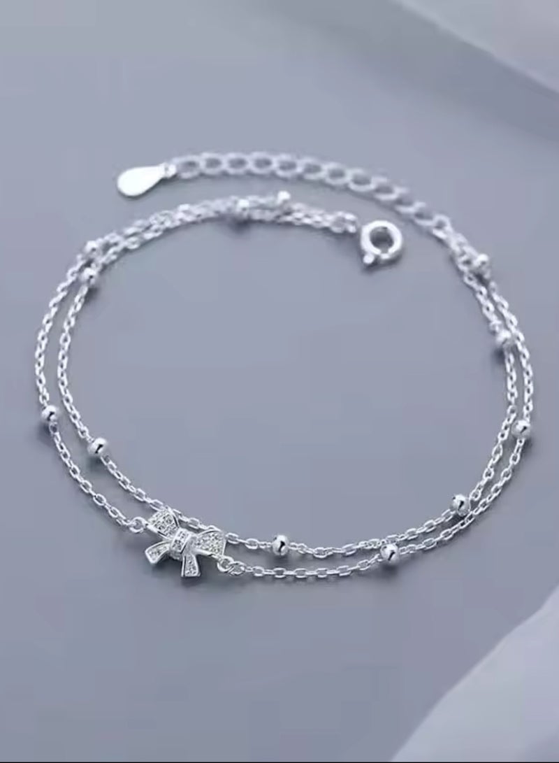 إيكوال اسوارة نسائية أنيقة من الاستانلس ستيل باللون الفضي - Image 2