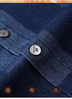 Jeep Men's Contrasting Denim Long Sleeved Casual Lapel Workwear Shirt Jacket  - Image 2