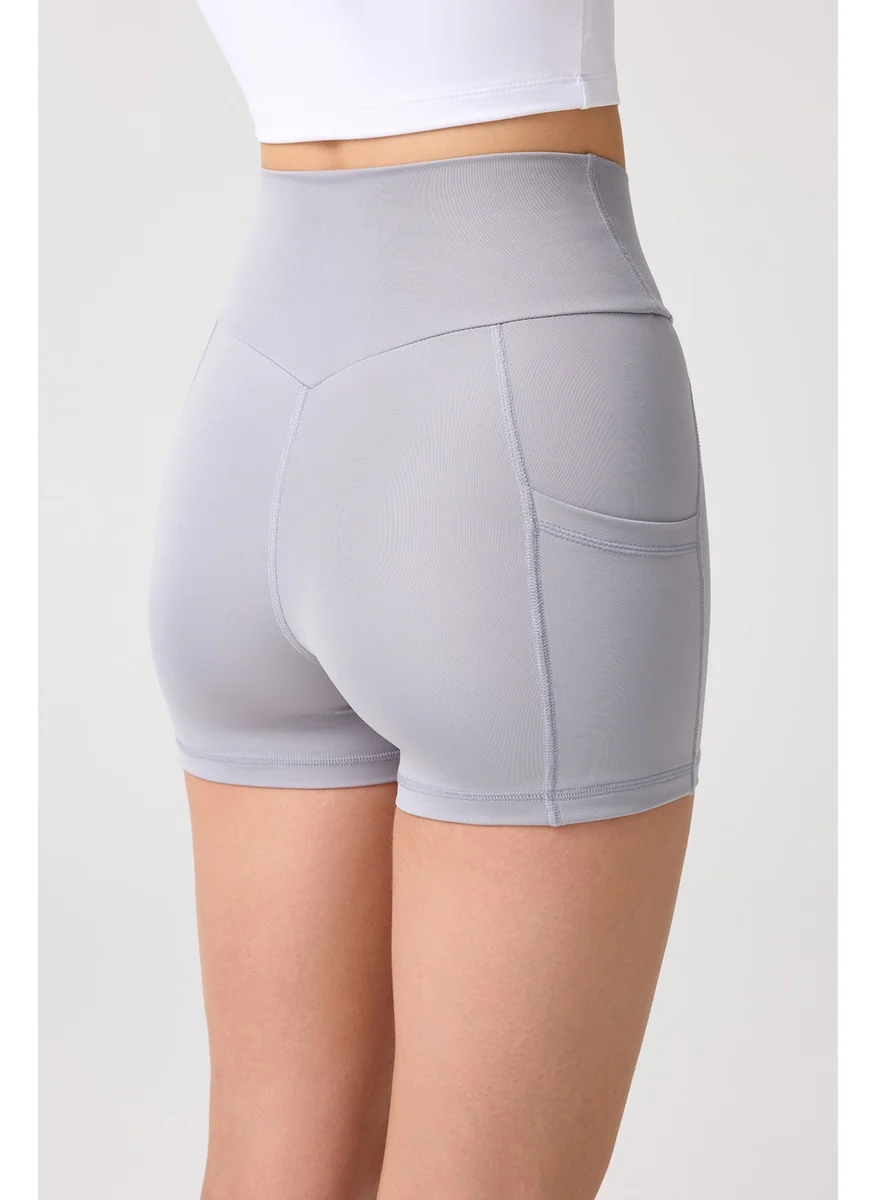 Los Ojos Gray Biker Shorts Short Sports Tights Envelope Biker