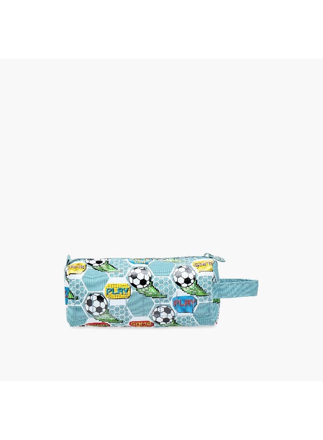 Skylar Pouch-Football-Gaming With Name Card-1 Cmprt- (Polyester) Gray \ 20.5X9.5X9.5 - Image 4
