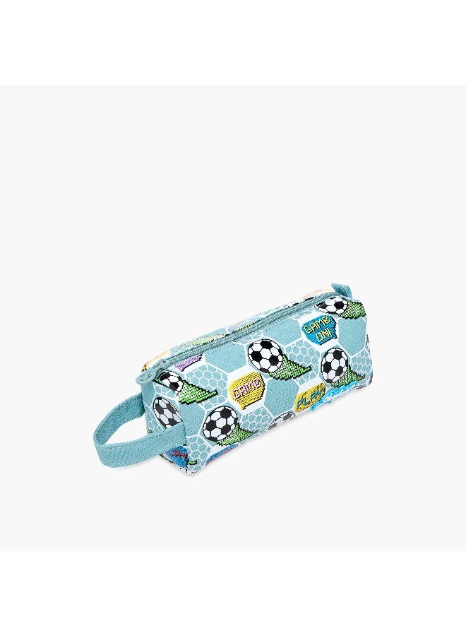 Skylar Pouch-Football-Gaming With Name Card-1 Cmprt- (Polyester) Gray \ 20.5X9.5X9.5 - Image 2
