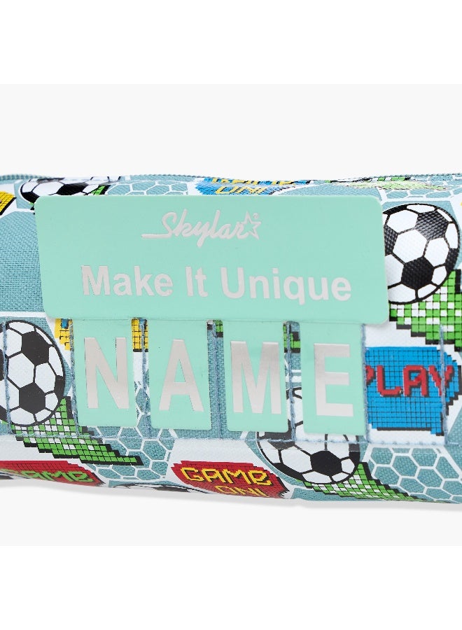 Skylar Pouch-Football-Gaming With Name Card-1 Cmprt- (Polyester) Gray \ 20.5X9.5X9.5 - Image 5