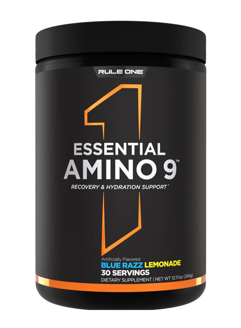 Rule One Proteins Essential Amino 9 Energy - Blue Razz Lemonade - (30 Servings) - Image 1