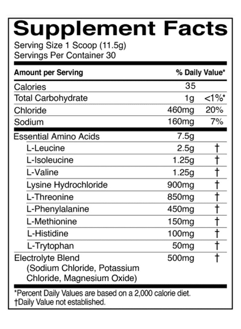 Rule One Proteins Essential Amino 9 Energy - Blue Razz Lemonade - (30 Servings) - Image 2