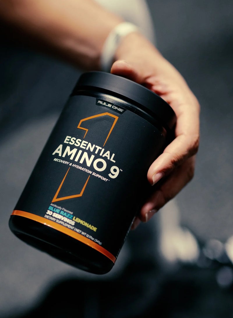 Rule One Proteins Essential Amino 9 Energy - Blue Razz Lemonade - (30 Servings) - Image 3