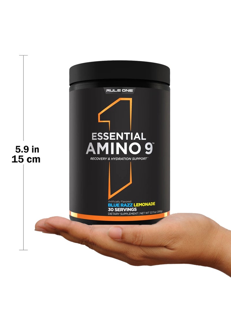 Rule One Proteins Essential Amino 9 Energy - Blue Razz Lemonade - (30 Servings) - Image 4