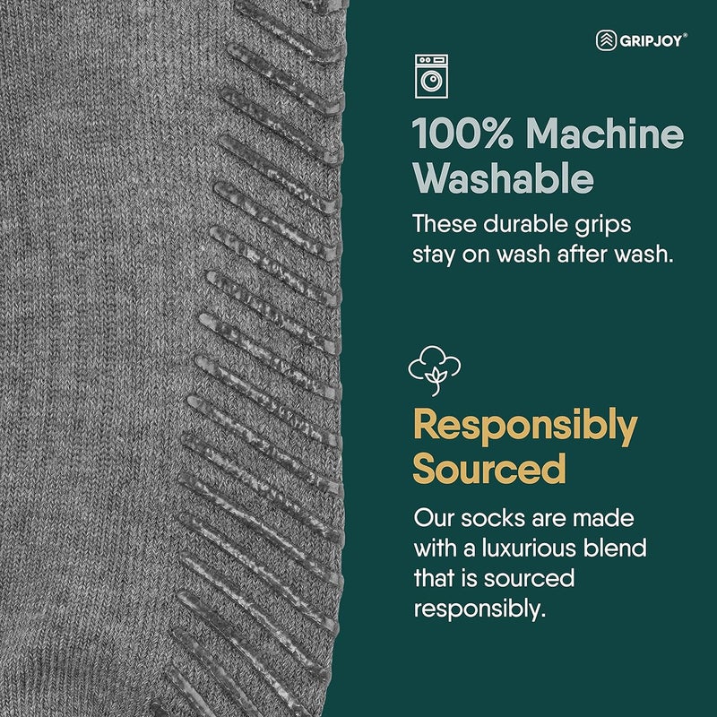 Gripjoy NonBinding Diabetic Socks with Grippers  Loose Fitting  Stretchy  Unisex  3 pairs - Image 3