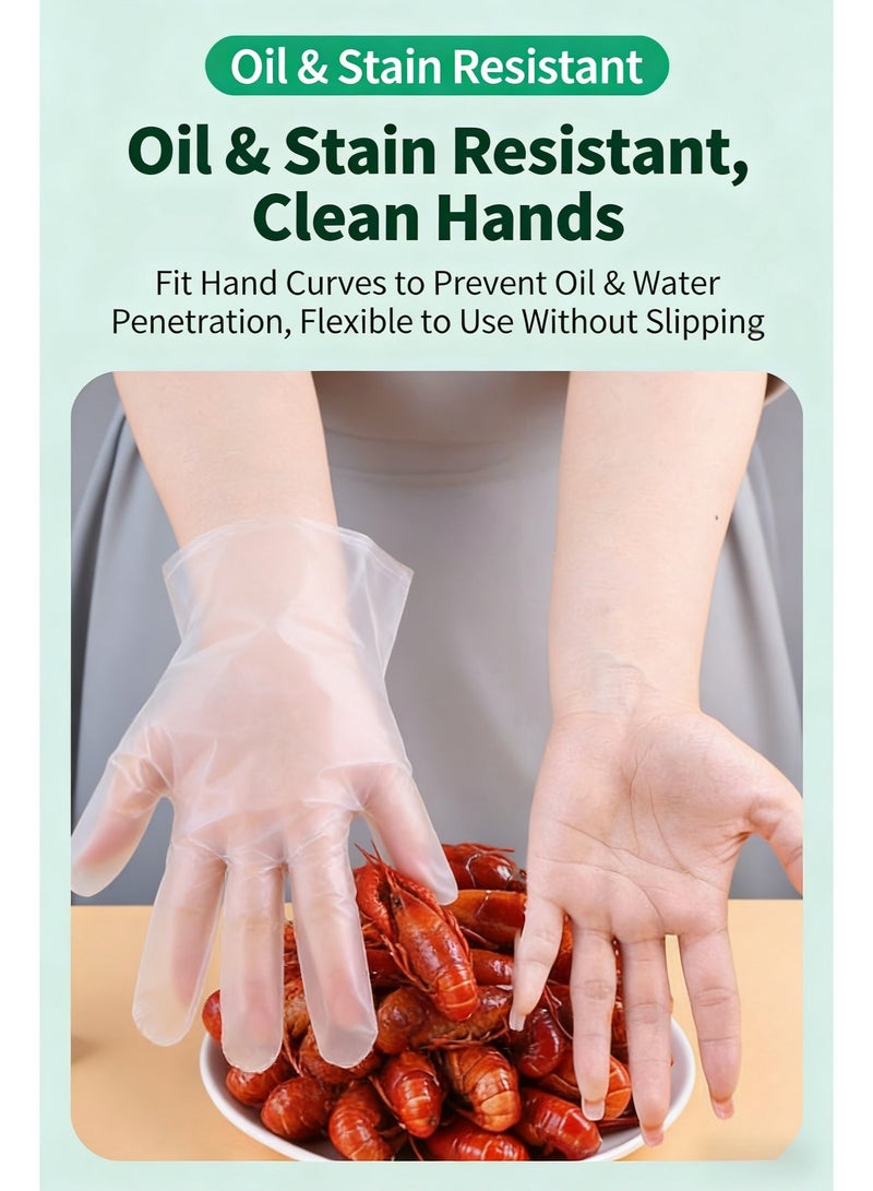 Food-Grade TPE Disposable Gloves, Kitchen Baking & Food Service Gloves, Oil & Stain Resistant for Home & Catering - Image 1