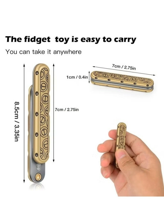 Fidget Toys Adults, Fidget Slider Fidget Toy Adult Stress Relief Metal Push Pull Rotation ADHD Recreational Fidget Toys, Birthday Desk Toy Creative Gifts for Father Husband Boyfriend - Image 5
