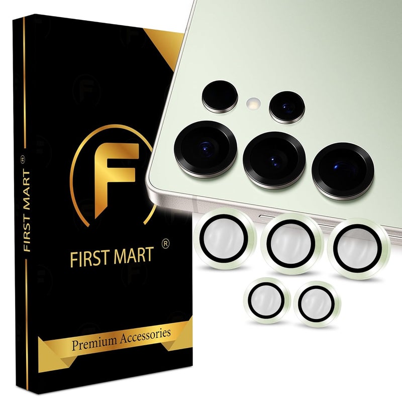 FIRST MART Camera Lens Protector for Samsung Galaxy S25 Ultra (6.4 Inches) Tough HD Individual Aluminum Alloy Lens Rings Cover, Scratch Resistant, Thin Lens Protection| Jade Green, 1 Pack - Image 1