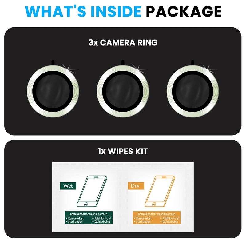 FIRST MART Camera Lens Protector for Samsung Galaxy S25 Ultra (6.4 Inches) Tough HD Individual Aluminum Alloy Lens Rings Cover, Scratch Resistant, Thin Lens Protection| Jade Green, 1 Pack - Image 5
