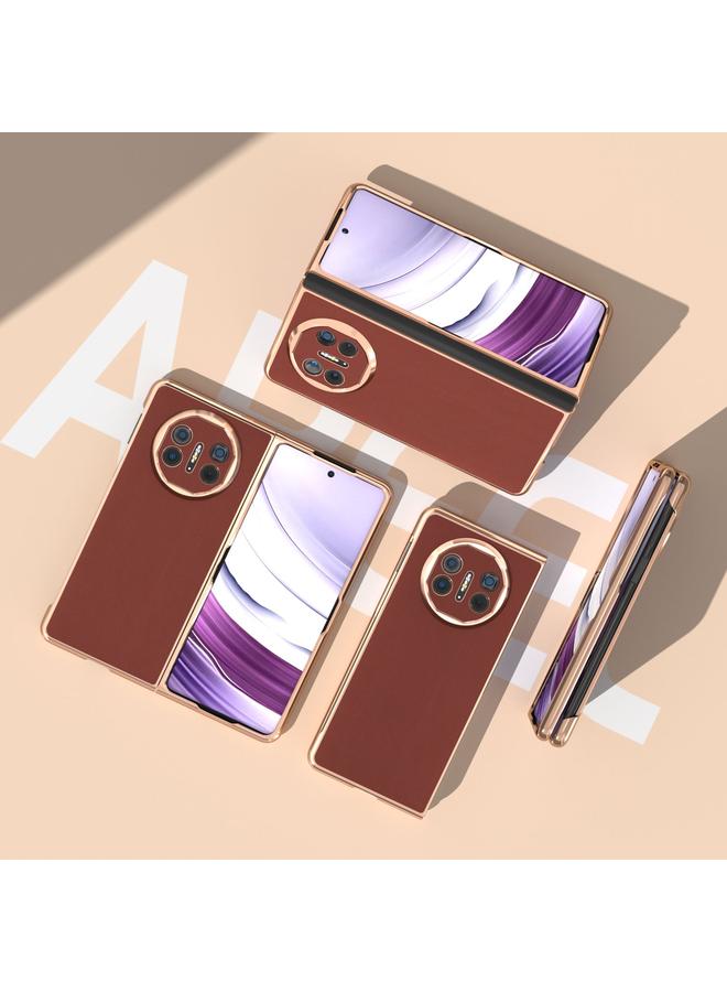 اس-توب جراب لهاتف Huawei Mate X5 من الجلد الطبيعي مع طبقة نانوية من سلسلة Silk Series - Image 4