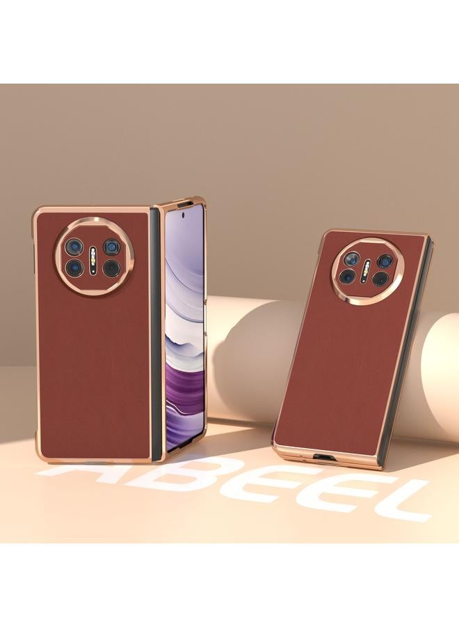 اس-توب جراب لهاتف Huawei Mate X5 من الجلد الطبيعي مع طبقة نانوية من سلسلة Silk Series - Image 2