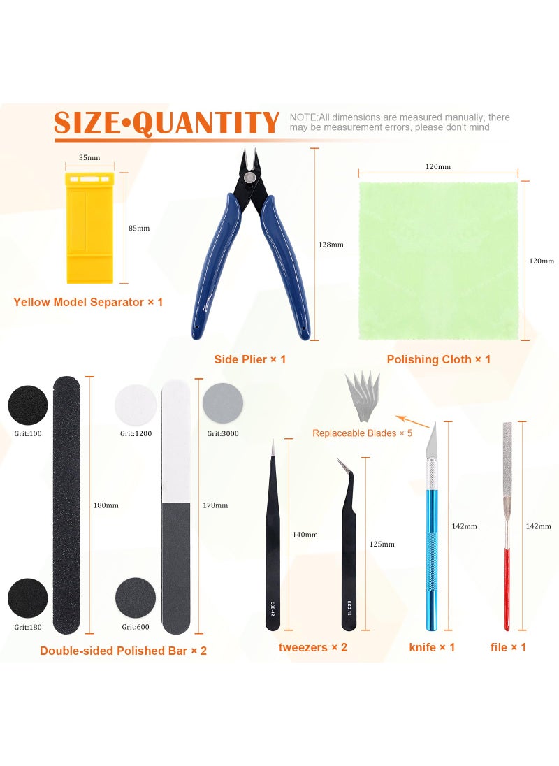 Rustark Rustark 10Pcs Model Tools Craft Set Modeler Building Kit for Gundam Basic Model Assembling, Building and Repairing  - Image 2