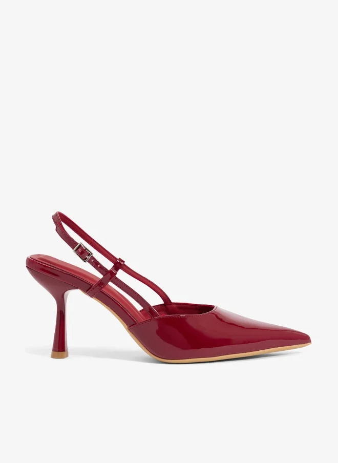 ELLA Sling Back Pumps With Mid Heel