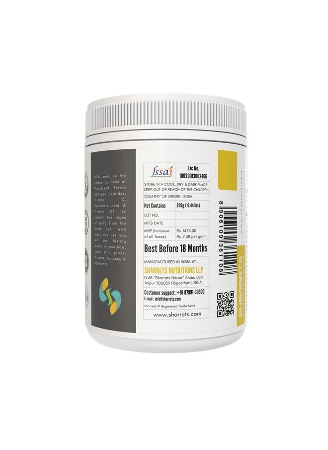 Sharrets Bch+ 200G, Unflavored : Bovine Collagen Powder Supplements With Hyaluronic Acid, Vitamin C & D, For Health And Wellness.  - Image 3