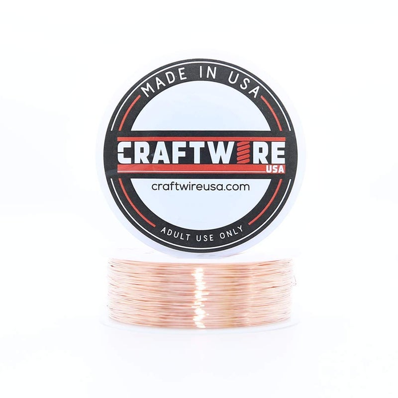 Craftwire USA Solid Bare Copper Wire Round, Bright, Dead Soft, 680 Feet, 5OZ 28 Gauge (Choose 10 to 30 ga.) - Image 1