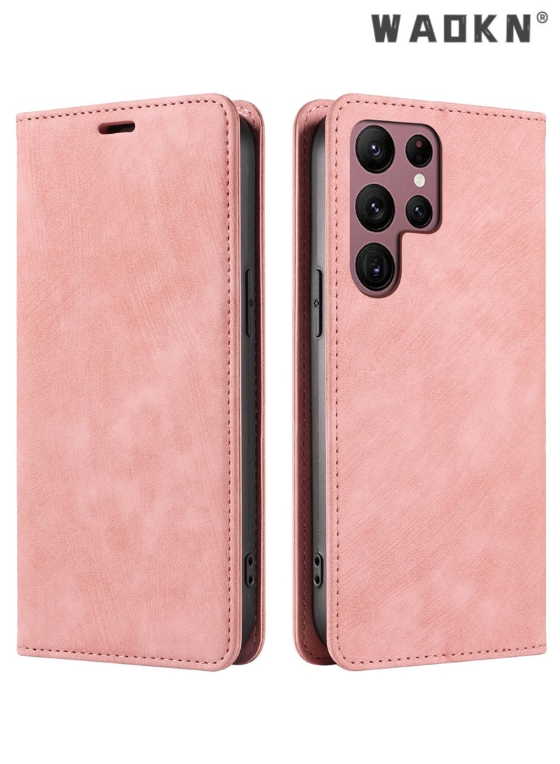 For Samsung Galaxy S24 Ultra Case,Luxury Leather Wallet Cover, Leather Wallet Case Classic Design with Card Slot and Magnetic Flip Flip Folding Case for Galaxy S24 Ultra Phone Shell 6.8'' Case